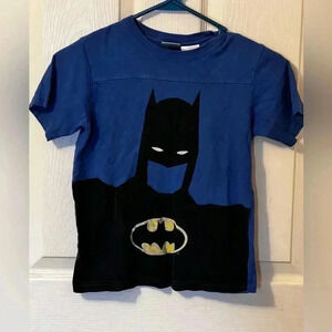 DC Comics Youth Boys Blue Batman Short Sleeve T Shirt Size Small 5/6